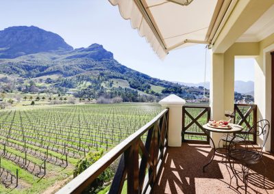 Schöne Aussicht zum Frühstück